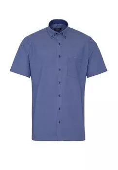 Рубашка из поплина в клетку MODERN FIT ETERNA, светло-голубой