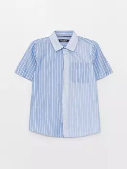 Рубашка из поплина в полоску для мальчика с короткими рукавами SOUTHBLUE