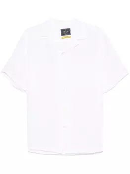 Рубашка из португальской фланели с воротником-стойкой Portuguese Flannel, белый