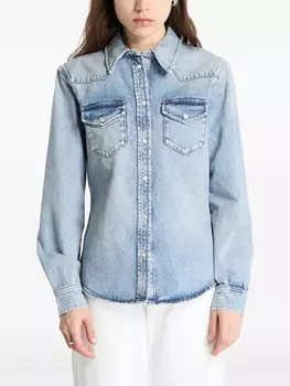 Рубашка из потертого денима Tommy Jeans, синий