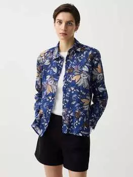 Рубашка из рами и хлопка Ovs, цвет blue/white