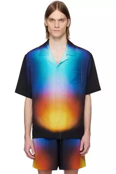 Рубашка из разноцветного шелка с градиентом Casablanca