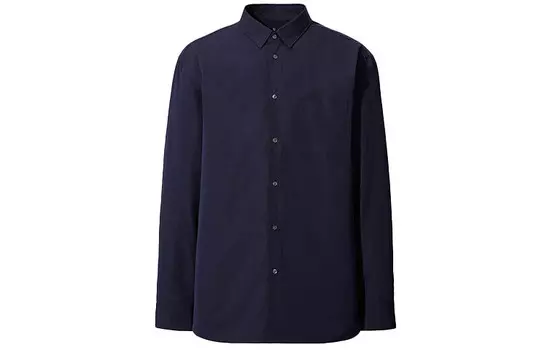 Рубашка из серии коллаборации Jil Sander FW20, мужская, темно-синяя Uniqlo, темно-синий