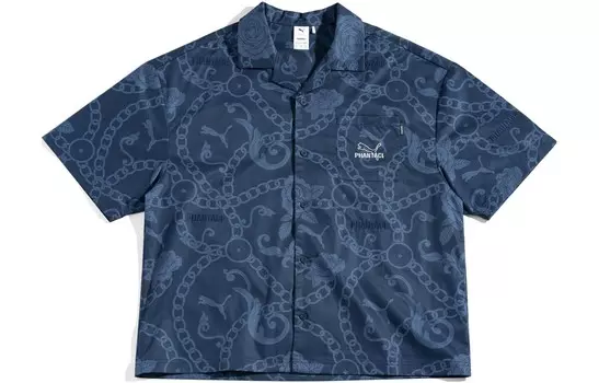 Рубашка из серии Phantaci X Phantaci Cobranded Series, унисекс, твид, синяя Puma, синий