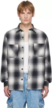 Рубашка из серой фланели Hugo