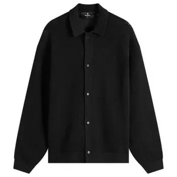 Рубашка из сетчатой ткани с длинными рукавами Represent, черный