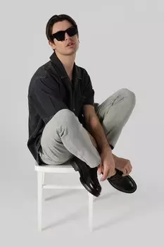 Рубашка из шамбре с короткими рукавами Colin'S, черный