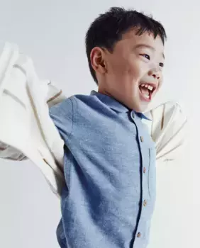 Рубашка из шамбре Sfera, индиго