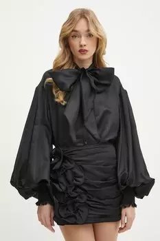 Рубашка из шелковой смеси Bommie Charo Ruiz Ibiza, черный