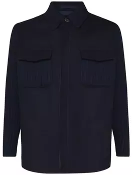 Рубашка из шерсти Eleventy, синий