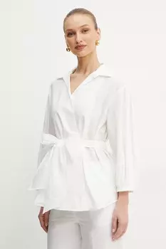 Рубашка из шёлковой смеси Weekend Max Mara, белый