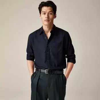 Рубашка из смеси хлопка и кашемира J.Crew, лазурный