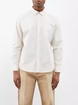 Рубашка из смесового хлопка с накладными карманами FRAME, белый