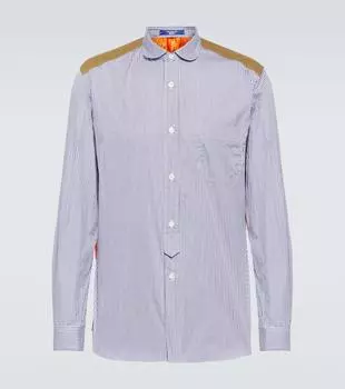 Рубашка из смесового хлопка со вставками Junya Watanabe, мультиколор