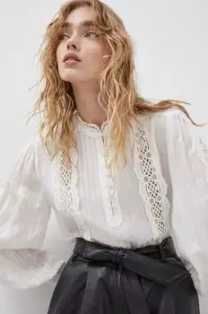 Рубашка из смесового льна Bruuns Bazaar, бежевый