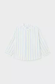 Рубашка из смесового льна для малышей Mayoral, зеленый