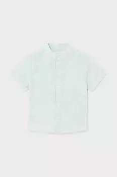 Рубашка из смесового льна для малышей Mayoral, зеленый