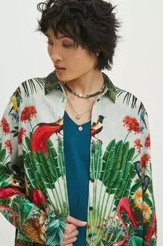 Рубашка из смесового льна Medicine, мультиколор