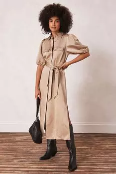 Рубашка из смесового льна Mint Velvet, желтый