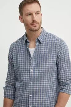 Рубашка из смесового льна Pepe Jeans, синий
