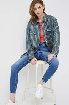 Рубашка из смесового льна PS Paul Smith, мультиколор