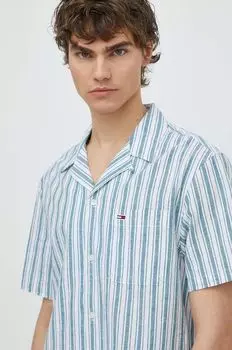 Рубашка из смесового льна Tommy Jeans, белый