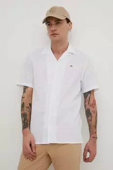 Рубашка из смесового льна Tommy Jeans, белый