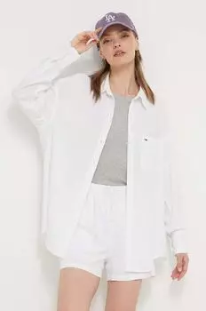 Рубашка из смесового льна Tommy Jeans, белый