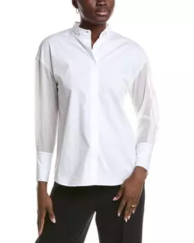 Рубашка из смесового шелка Peserico, белый