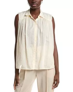 Рубашка из смесового шелка Peserico, бежевый