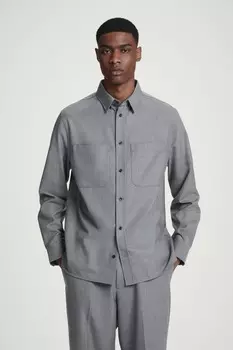 Рубашка из смесовой шерсти-relaxed fit COS, серый