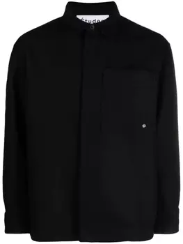 Рубашка из смесовой шерсти с длинными рукавами Etudes, черный