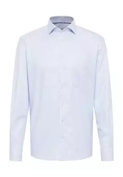 Рубашка из структурированного твила COMFORT FIT ETERNA, светло-синий