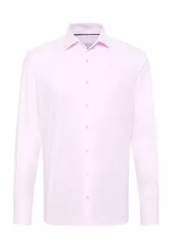 Рубашка из структурированного твила MODERN FIT ETERNA, розовый