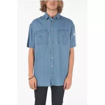 Рубашка из светло-голубого хлопка Neil Barrett, Light Blue