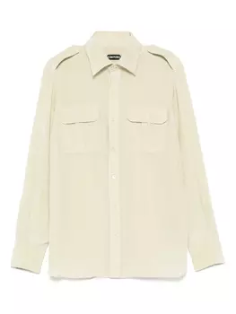 Рубашка из светлого крепа TOM FORD, нейтральный