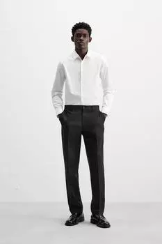 Рубашка из таржа ZARA, белый