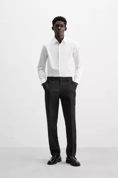 Рубашка из таржа ZARA, белый