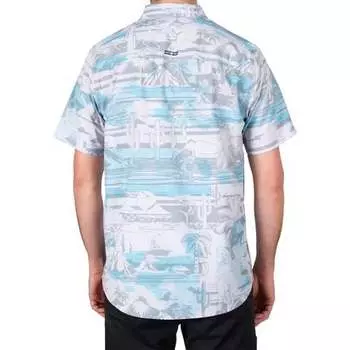 Рубашка из технической ткани Cedros с короткими рукавами мужская Salty Crew, серый