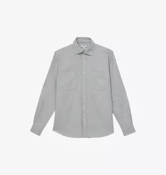 Рубашка из ткани Crawford с двумя карманами Reiss, серый