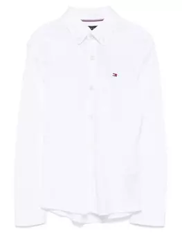 Рубашка из ткани пике Tommy Hilfiger Junior, белый