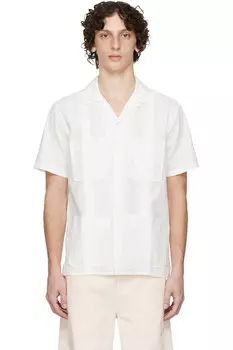 Рубашка из ткани в полоску "сирсакер" Drake'S, белый