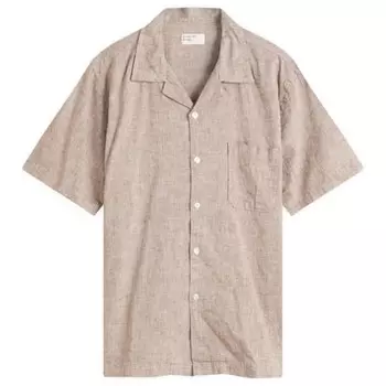 Рубашка из толстого льна для дорожного использования Universal Works, коричневый