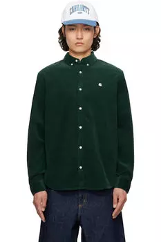 Рубашка из тонкого вельвета зеленого цвета Madison Carhartt Work In Progress