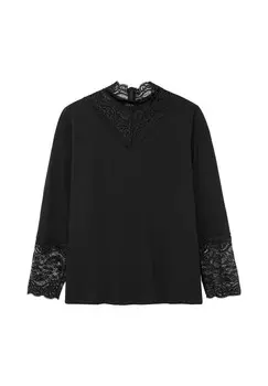 Рубашка из трикотажа Sheego, черный