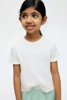 Рубашка из трикотажного полотна H&M, белый