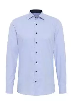Рубашка из твила Fineliner SLIM FIT ETERNA, синий
