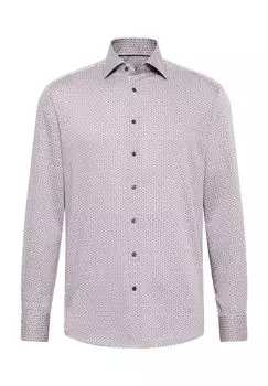Рубашка из твила MODERN FIT ETERNA, коричневый
