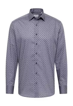 Рубашка из твила MODERN FIT ETERNA, темно-синий