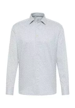 Рубашка из твила MODERN FIT ETERNA, зеленый